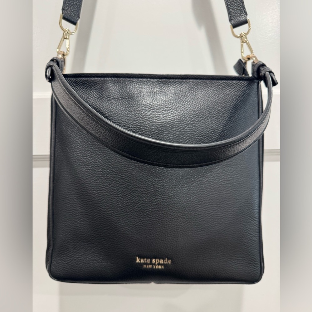 KATE SPADE Everyday Large Hobo Bag in Pebble Leather Black